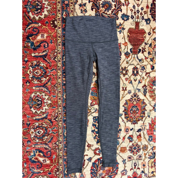 lululemon athletica Pants - Lululemon Wunder Under High Rise Leggings Gray Texture Size 6 Full Length